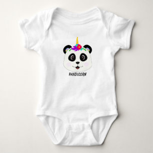 Body Cute Whimsical Panda Unicorn Pandicorn