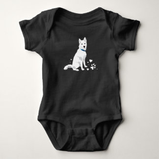 Body Cute White Siberian Husky - Sweet White Snow Dog