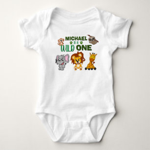 Body Cute Wild One Jungle Safari Animaux premier annive