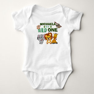 Body Cute Wild One Jungle Safari Animaux premier annive