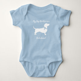 Body Dachshund Wiener Chien Baby shower Blue Boy