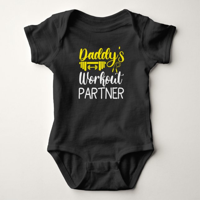 Body Daddy's Gym Baby Grow Drôle Entraînement Cadeaux (Devant)