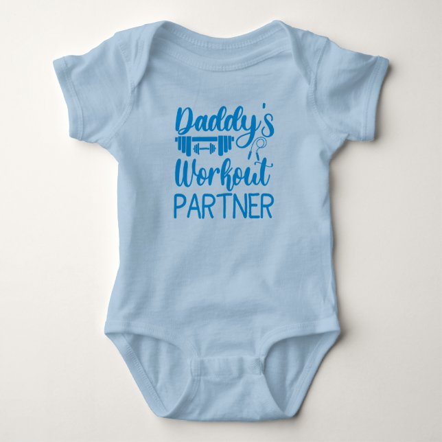 Body Daddy's Gym Baby Grow Drôle Entraînement Cadeaux (Devant)