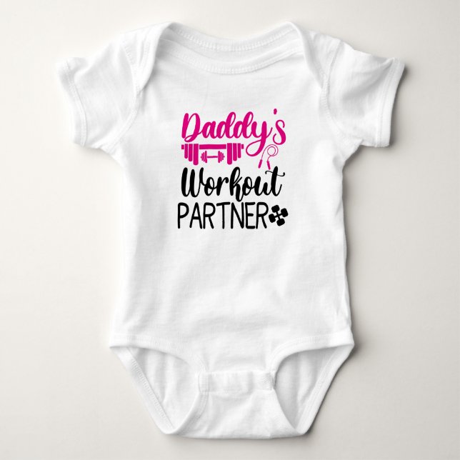 Body Daddy's Gym Baby Grow Drôle Entraînement Cadeaux (Devant)