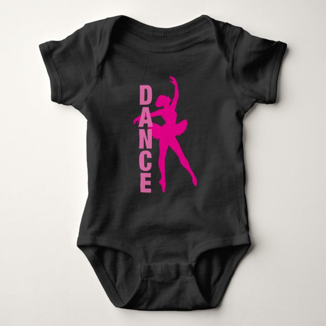Body Danse de ballerine rose chaud pour filles (Devant)