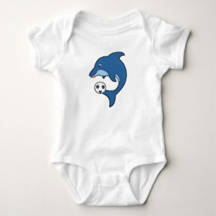 Body Dauphin comme joueur de football avec balle de foo
