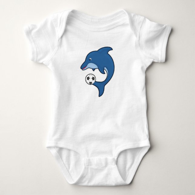 Body Dauphin comme joueur de football avec balle de foo (Devant)