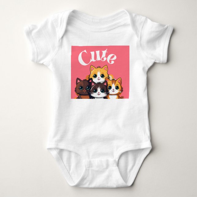 Body De beaux motifs de vêtements pour bébé (Devant)
