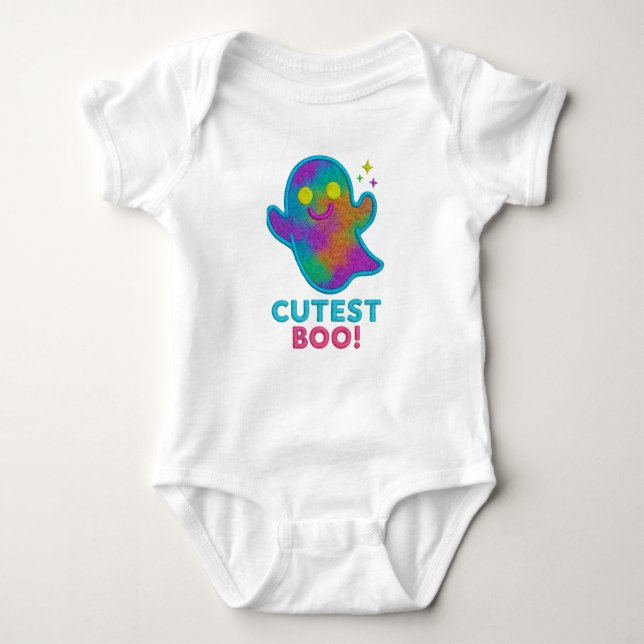 Body de bebé 100 % algodón – Diseño “Cutest Boo!”  (Devant)