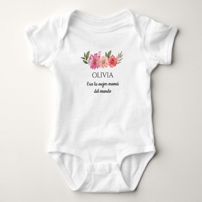 Body de bebé "La mejor mamá del mundo" Baby Strampler (Vorderseite)