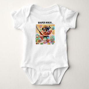 Body Déchets Ninja Baby Bodysuit Design.