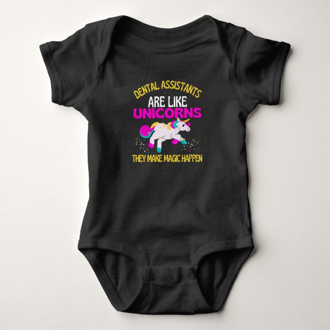 Body Dental Assistant Unicorn, Magique Unicorn Dentiste (Devant)