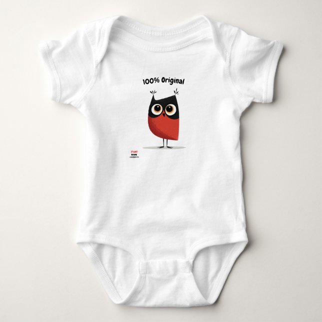 Body Design de Chouette rouge et noire | Amusant et uni (Devant)