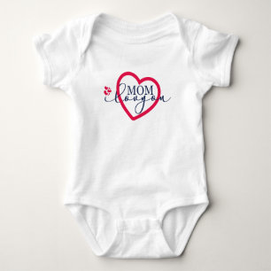 Body Design élégant Texte Maman Je t'aime Avec coeur 