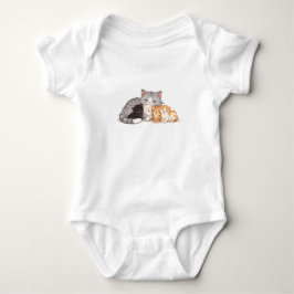 Body Design - Kitten Family Cuddle Portrait - T-Shirt