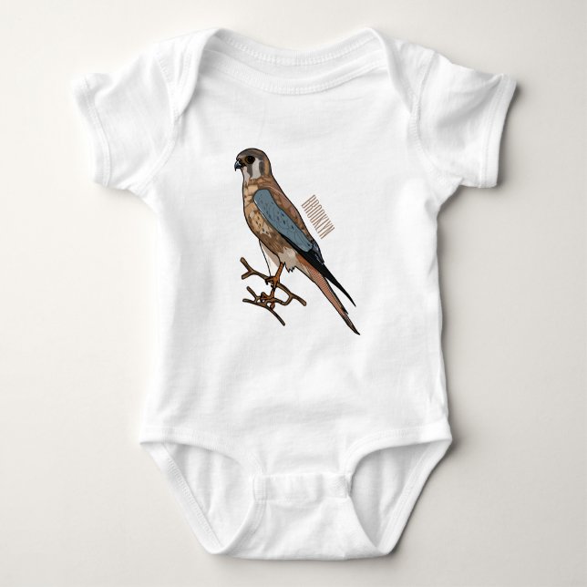 Body dessin animé d'oiseau-kestrel américain (Devant)