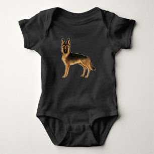 Body Dessin artistique de chien de berger allemand noir