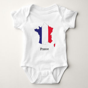 Body Dessin de souvenir de drapeau de France sur carte
