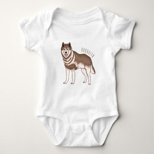 Body dessin humoristique sibérien husky (Devant)