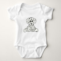 Dessin simple de contour de chien en peluche dalma