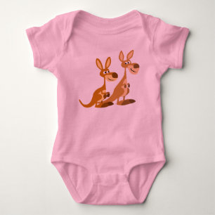 Body Deux mignonnes caricatures Kangaroos Baby