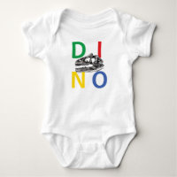 DINO - Bodysuit de maillot blanc pour bébé