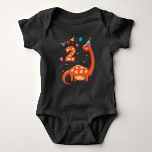 Body Dinosaur 2e anniversaire Chemise garçon 2 ans bébé