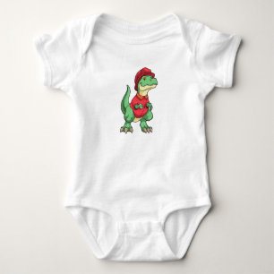 Body Dinosaure comme pompier avec casque d'incendie