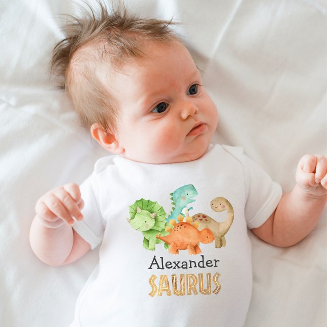 Body Dinosaures personnalisées Baby shower Bodysuit béb (Créateur téléchargé)