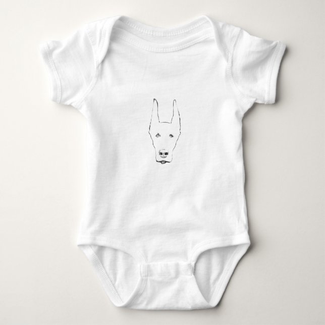 Body Doberman Pinscher Dog Croquis Visage (Devant)