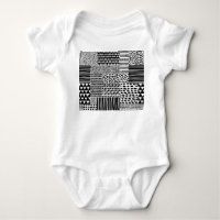 Doodle noir blanc : Ethnic Seamless