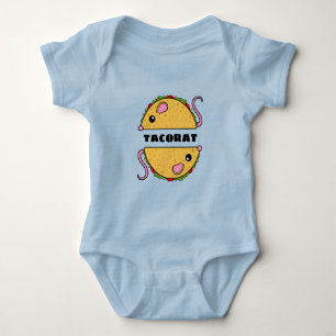 Body Double Taco Rat Baby Bodysuit (Texte noir)