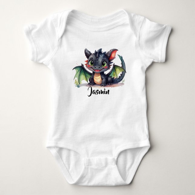 Body Douce dragon bébé sourit (Devant)