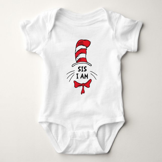 Body Dr Seuss | Chat dans le Casquette - Sis I am (Devant)