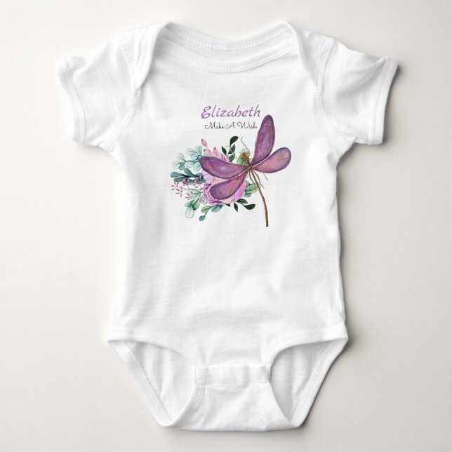 Body Dragonfly Make A Wish Purple NOMMÉ Nouveau cadeau  (Devant)