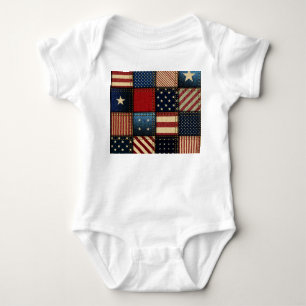 Body Drapeau Américain, Motif sans chichi.