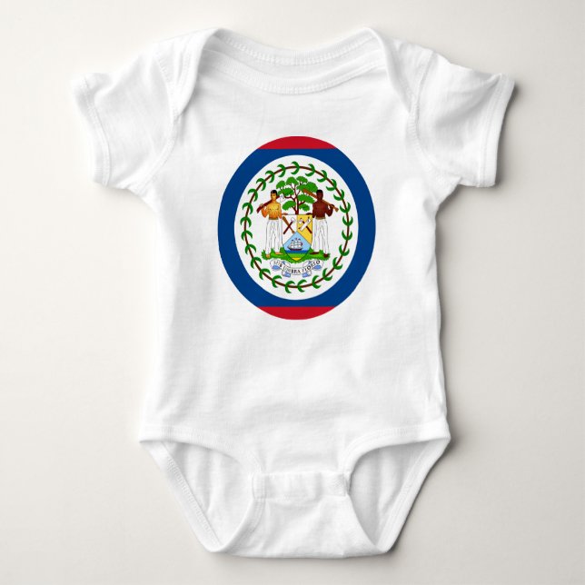 Body Drapeau Belize Bébé Jersey Bodysuit (Devant)