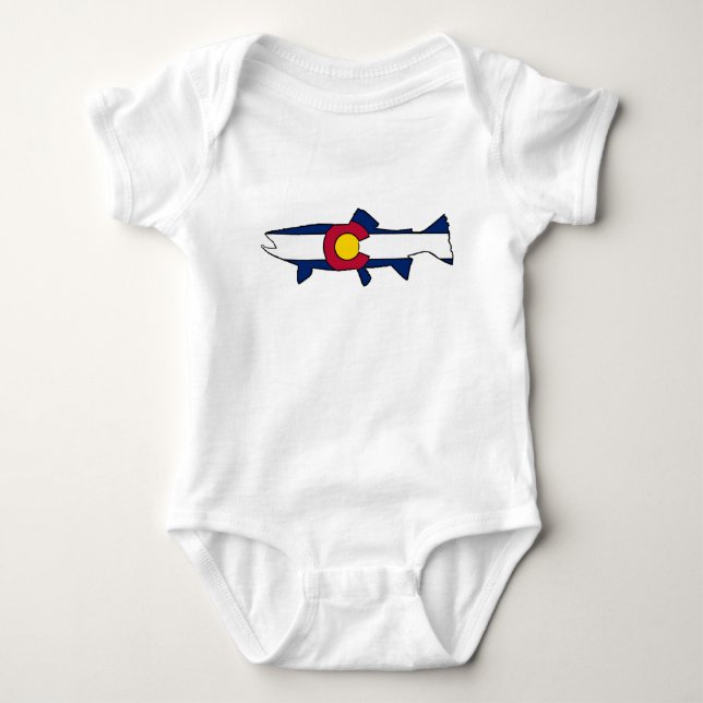 Body Drapeau du Colorado truite poisson bébé (Devant)