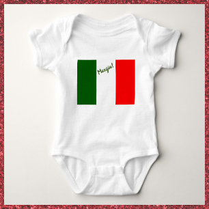 Body Drapeau italien mignon rouge vert et blanc