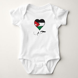 Body Drapeau jordanien Coeur arabe calligraphie "Amour"