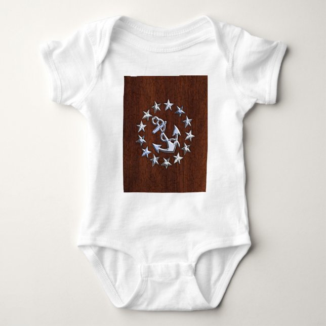 Body Drapeau Nautique Américain Wet Look (Devant)