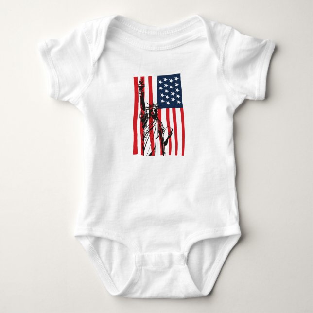 Body Drapeau New York NYC Statue of Liberty USA America (Devant)