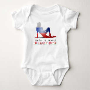 Body Drapeau Silhouette pour fille russe