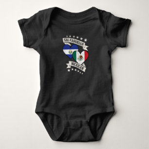 Body Drapeaux de coeur mexicain salvadorien El Salvador