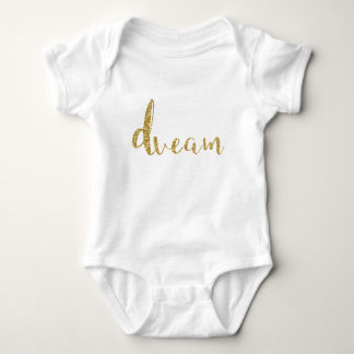 Body "Dream" Gold Typographie Baby Girl Stylish Chic