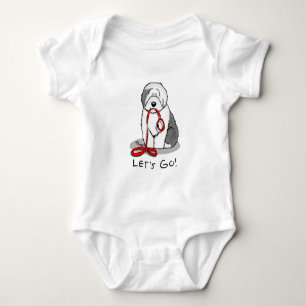 Body Drôle Allons-y ! Walk Old English Sheepdog (Gris 1