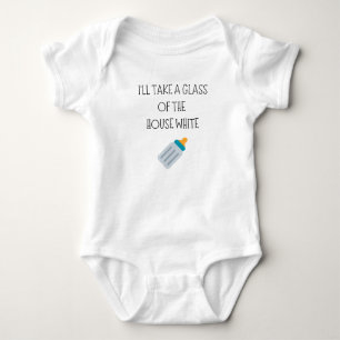 Body Drôle Baby Bodysuit Verre de la Maison Blanche