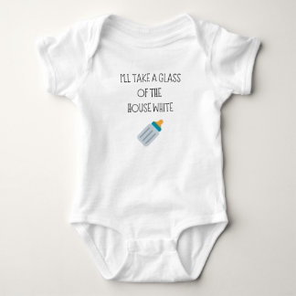 Body Drôle Baby Bodysuit Verre de la Maison Blanche