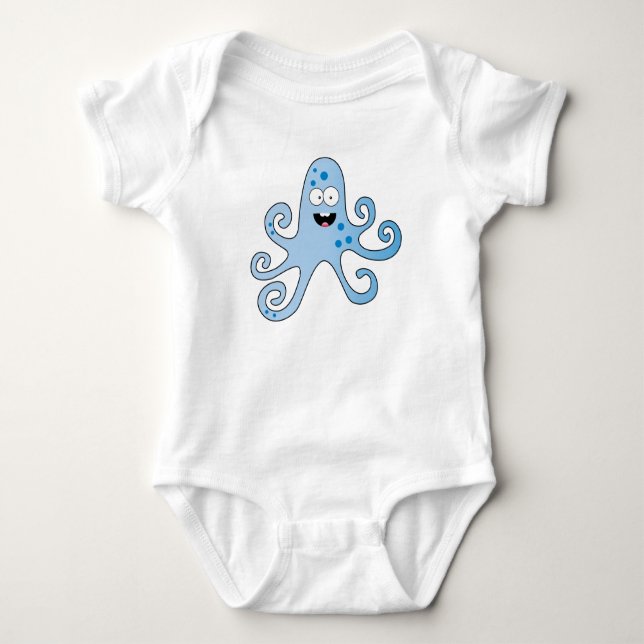 Body Drôle dessin animé bébé garçon poulpe (Devant)