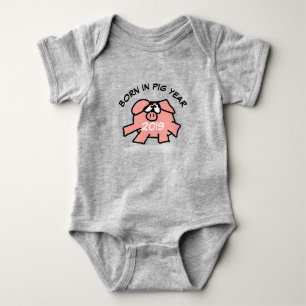 Body Drôle dessin animé Cochon rose Nouveau bébé 2019
